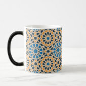 Mug Magique Geometric Moroccan Tile & Orange Pattern (Gauche)