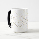Mug Magique Glam en or noir XOXO (Devant gauche)