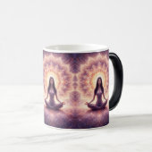 Mug Magique Glowing Mandala Meditation Woman       (Devant droit)