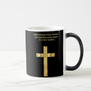 Mug Magique Gold Christian Faith croise avec un dicton drôle
