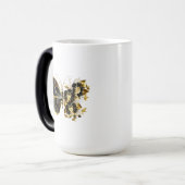 Mug Magique Gold flower Butterfly with Black Orchid (Devant gauche)