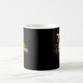 Mug Magique Golden 70 and still young 70th birthday quote (Centre)