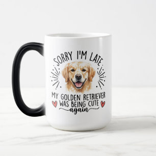 Mug Magique Golden Retriever Désolé Je Suis En Retard Amoureux