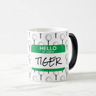 Mug Magique Golf Balls Tee - shirt Nametag NOM Modern Golfing