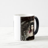 Mug Magique Gothique Steampunk Fallen Angel AI Art (Devant droit)