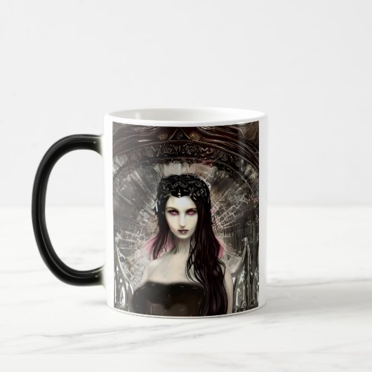 Mug Magique Gothique Steampunk Fallen Angel AI Art (Gauche)