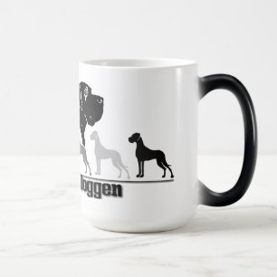 Mug Magique Grand Danois Noir Blanc