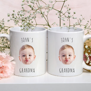 Mug Magique Grand-mère moderne visage bébé cadeau d'anniversai