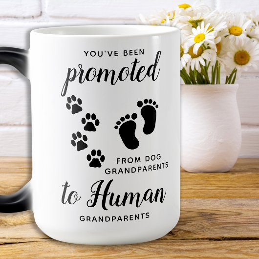 Mug Magique Grand-Parents De Chiens Promus À Grand-Mère Humain