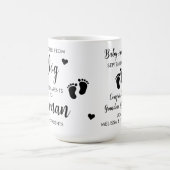Mug Magique Grand-parents promus Custom Chien Baby Faire-part (Centre)