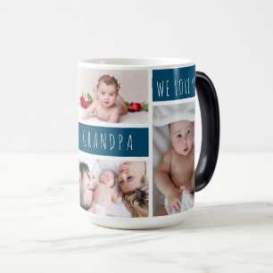 Mug Magique Grand-père We Love You Photo Collage