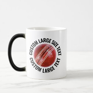 Mug Magique Grand Texte, Balle de Cricket 11oz Changement de t