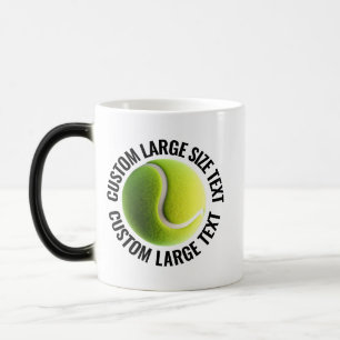 Mug Magique Grand Texte & Balle de Tennis 325ml Personnalisé C