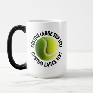 Mug Magique Grand Texte & Balle de Tennis 425g Personnalisé Ch