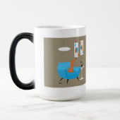 Mug Magique Gravure du milieu du siècle avec chien (Gauche)