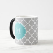 Mug Magique Gray Quatrefoil Pattern (Devant gauche)