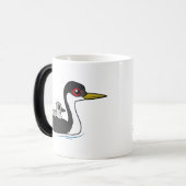 Mug Magique Grèbe occidental de Birdorable avec le bébé (Devant gauche)