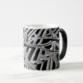 Mug Magique Grille rouillée en gris (Devant droit)
