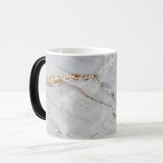 Mug Magique gris marbre clair texture arrière - plan (Devant gauche)