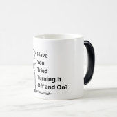 Mug Magique Gros plan pour un informaticien (Devant droit)