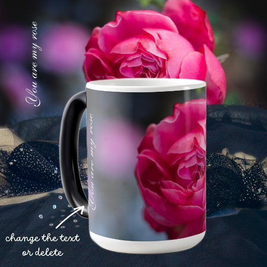 Mug Magique Grosse rose rose