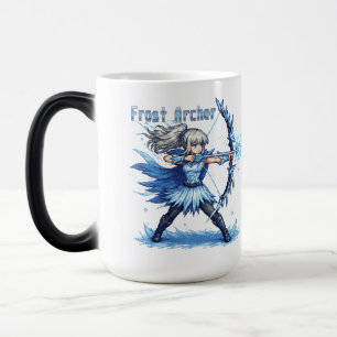Mug Magique Guerrière Archère de Givre en Pixel Art Rétro