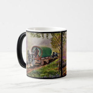 Mug Magique Gypsy Vanner cheval irlandais caravane wagon noir