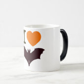 Mug Magique Halloween chauve-souris amour (Devant droit)