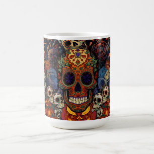 Mug Magique Halloween, Citrouilles Crâne Sucre Fiesta, Calaver