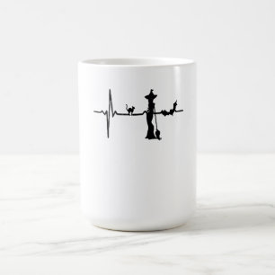 Mug Magique Halloween Coeur Beat Noir Chat et chauve-souris