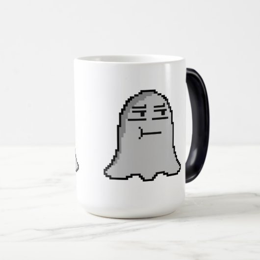 Mug Magique Halloween Éffrayant Ghost - Retro Pixel Art Style (Devant droit)