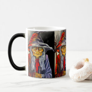 MUG MAGIQUE HALLOWEEN GLOWEN RED WITCH