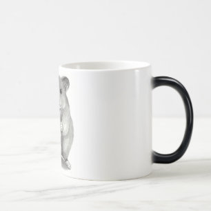 MUG MAGIQUE HAMSTER AVEC L'ARACHIDE, ART DE CRAYON