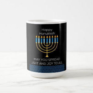 Mug Magique Hanukka drôle et heureux, Chouette Chanukah bleu U