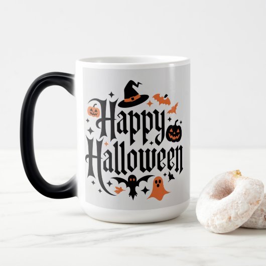 MUG MAGIQUE HAPPY HALLOWEEN (Avec donut)
