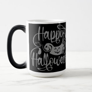 Mug Magique Happy Halloween chauves-souris Jack-o'-lantern