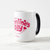 Mug Magique Happy Valentine's day Personalized name (Devant droit)