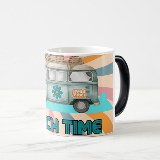 Mug Magique Heure de plage Retro Van Vibes (Devant droit)