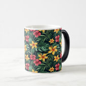 Mug Magique Hibiscus à fleurs tropicales Motif sans couture (Devant droit)