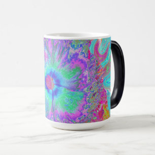 Mug Magique Hibiscus Bleu Rétro Psychedélique Arc-en-Ciel