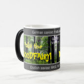 Mug Magique Holla le WOODFAIRY - transl idiot. proverbe allema (Devant gauche)