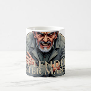 Mug Magique Homme âgé en colère – Illustration de dessin animé
