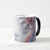 Mug Magique Horloge Abstraite Pastel Floral (Devant droit)