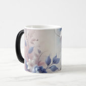 Mug Magique Horloge Abstraite Pastel Floral (Devant gauche)