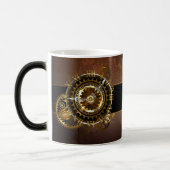 Mug Magique Horloge Steampunk avec des engrenages anciens (Gauche)
