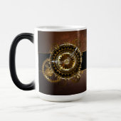 Mug Magique Horloge Steampunk avec des engrenages anciens (Gauche)