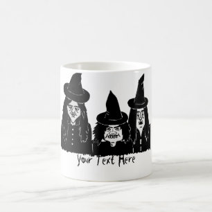 Mug Magique humoristique sorcières noires éffrayant effrayant
