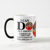 Mug Magique I can do all things Christian photo Bible verse (Gauche)