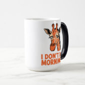 Mug Magique I Don’t Do Mornings – Funny Sleepy Giraffe Coffee  (Devant droit)