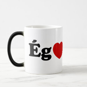 Mug Magique I Heart (Love) Skyr [Ég Elska Skyr] Islandais